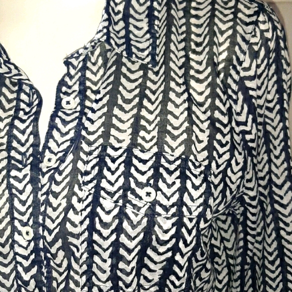 J. Crew Long sleeve sheer Blouse - Picture 4 of 6